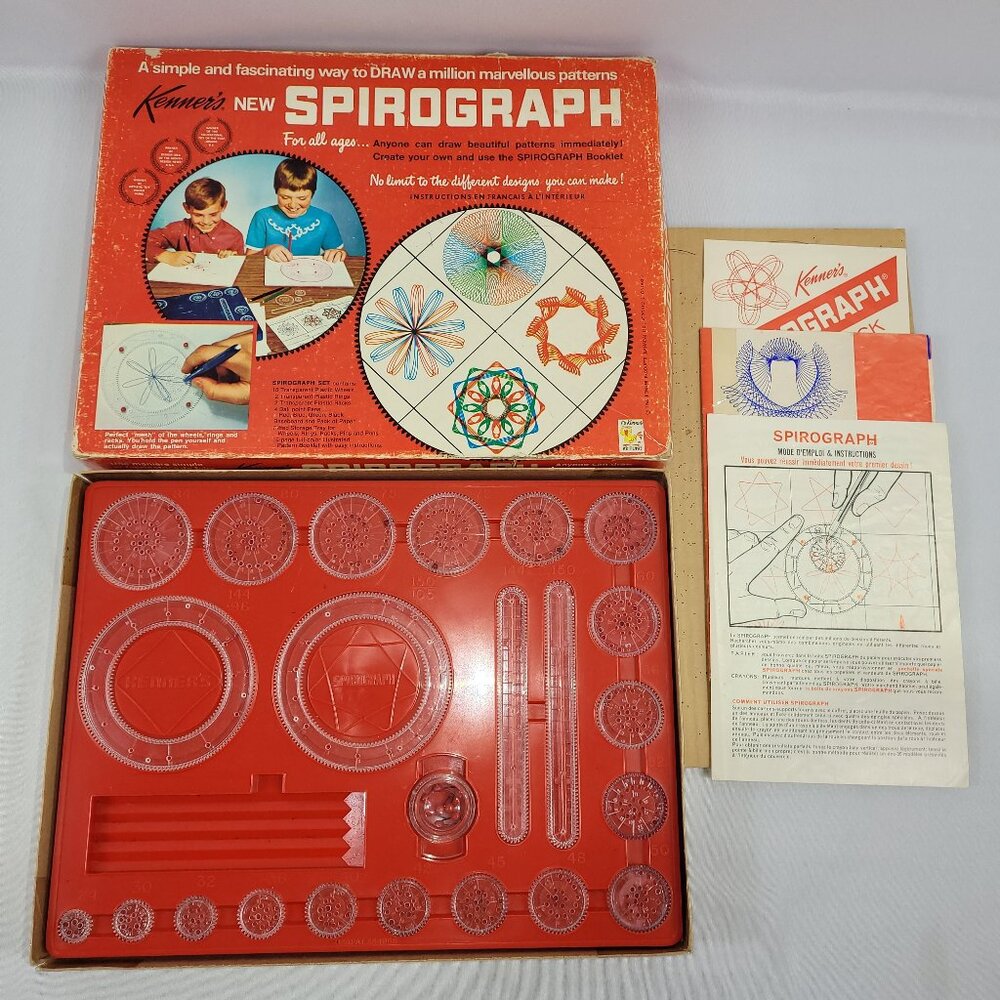 Kenner's New Spirograph 401 Vintage Drawing Toy Set